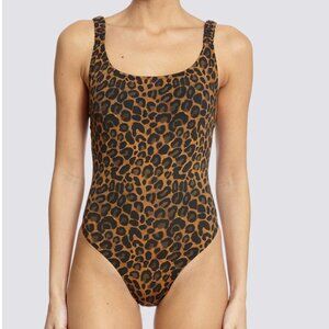 Fisch Leo One Piece Leopard Swimsuit Size L